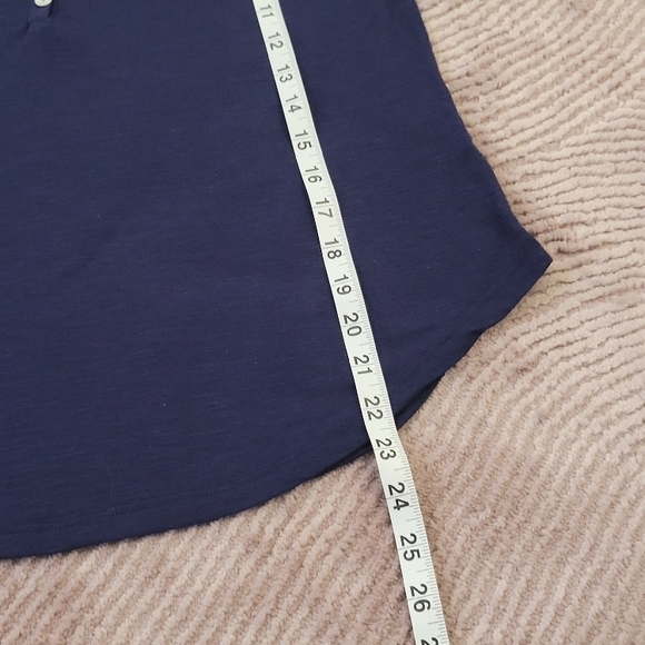 Neon Soul Navy Blue V-Neck 3/4 Sleeve Embellished Blouse Medium - Picture 8 of 12